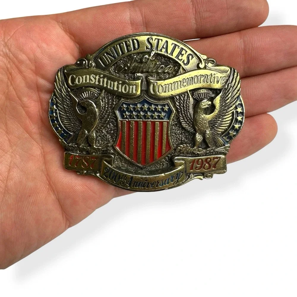 United States Constitution Commemorative 200th Anniversary 1787-1987 Belt Buckle